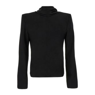 Saint Laurent Turtlenecks, female, Black, Size: XS Turtleneck Top
