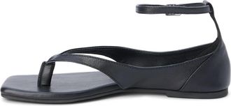 Matisse Footwear Womens Kerry Leather Thong Sandals In Black