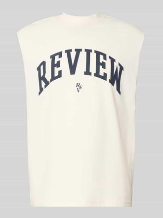 Review Tanktop mit Logo-Print in Offwhite, Gr&ouml;&szlig;e XXL