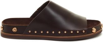 Kelsi Dagger Womens Squish Buffalo Stud Slide Sandals In Brown