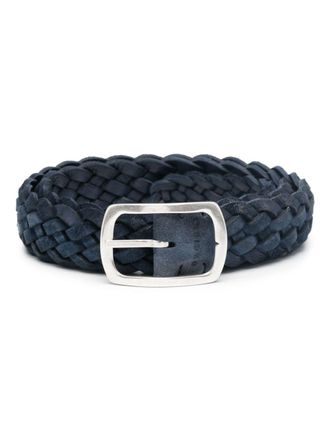 Orciani braided leather belt - Blue