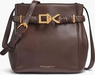 DKNY Gingham Crossbody in Umber at Nordstrom