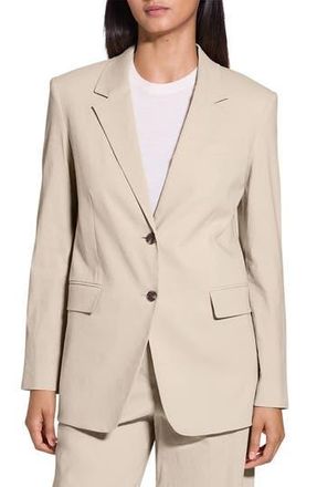 Theory Linen Blend Blazer in Straw at Nordstrom Rack, Size 00