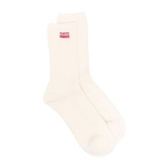 Kenzo Ondergoed, Heren, Wit, M, Katoen, Logo Cotton Blend Socks