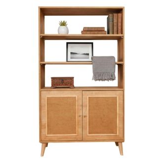 Dmora Dmora - Estante Para Libros Lyndra, Estante De Oficina, Porta Libros M&oacute;vil, Biblioteca, 90x40h110 Cm, Roble, Con Embalaje Reforzado