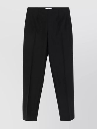 Pantaloni Torino straight leg trousers with pleated front and side slits