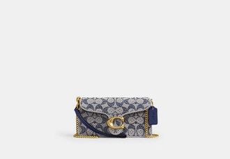 Coach Tabby Chain Crossbody Bag 19 In Crystal Signature Jacquard