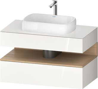 Duravit Duravit Qatego Consola Mueble Bajo Lavabo, 1 Extra&iacute;ble, 1 Caj&oacute;n