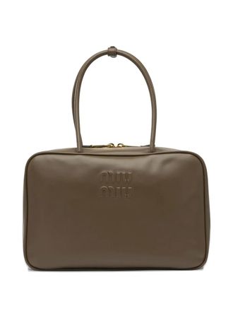Miu Miu leather tote bag - Groen