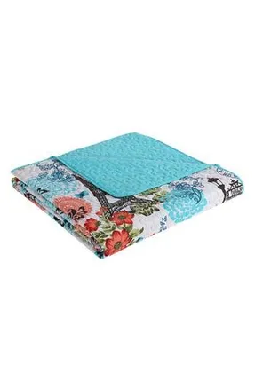 VCNY Home Eiffel Reversible Quilt Set - Full/Queen in Blue at Nordstrom Rack