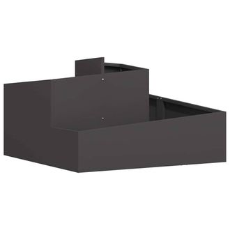 Berkfield Home Planter Black 80x80x50 cm Cold-rolled Steel | Size: 80 x 80 x 50 cm