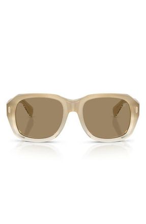 Brunello Cucinelli Demetra 53mm Square Sunglasses in Hazelnut at Nordstrom