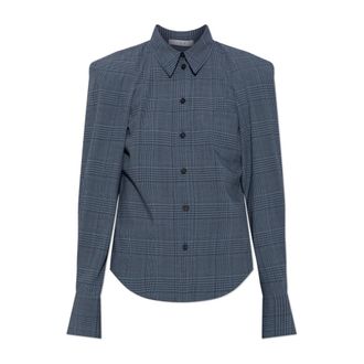 Iro Lidja Shirt - Dames - Overhemden - Blauw - S - Wol - Overhemden