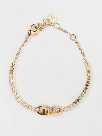Fendi Bracciale OLock Fendi in bronzo con strass incastonati