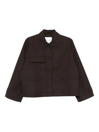 Samsøe & Samsøe cropped jacket - women - Fabric - M - Brown