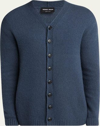Giorgio Armani Mens Cashmere Button-Front Cardigan