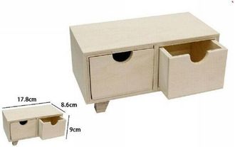 Trade Shop Trade Shop - Porta Oggetti Mini Cassettiera 2 Cassetti In Legno Naturale Decoupage 53388a