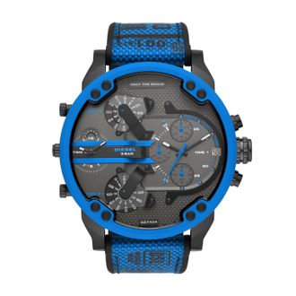 Diesel Mens Mr. Daddy 2.0 Chronograph, Black-Tone Stainless Steel Watch