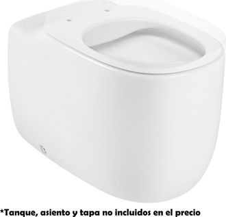 Roca Roca - Taza Rimless Adosada A Pared Con Salida Dual Beyond Color: Blanco