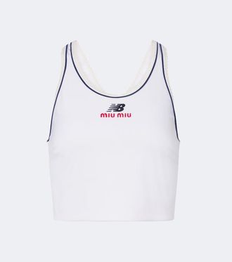 Miu Miu x New Balance jersey crop top