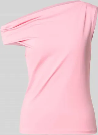 Comma Slim Fit Top aus Viskose-Mix in asymmetrischem Design in Pink, Gr&ouml;&szlig;e 34