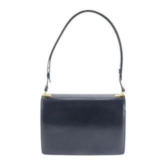 Gucci Pre-owned Cross Body Bags, female, Blue, Size: ONE SIZE Pre-owned Vintage Leather Crossbody Bag