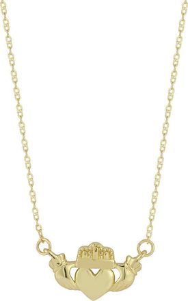 Ember Fine Jewelry 14K Yellow Gold Claddagh Pendant Necklace at Nordstrom Rack