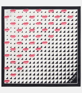 Prada Printed silk twill scarf