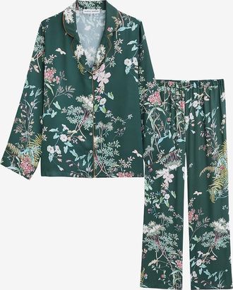 Laurence Tavernier Satin-Pyjama mit Blumenmuster Contes