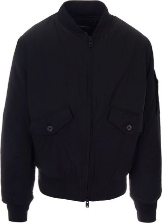 Yohji Yamamoto Relaxed Fit Twill Bomber Jacket