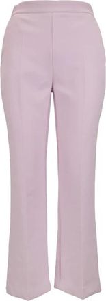 Elisabetta Franchi Cropped Broeken - Dames - Vrijetijds broeken - Roze - M - Polyester - Broeken