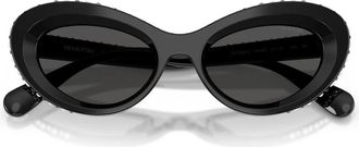 Swarovski Sk 6061U Zonnebrillen - Dames - Zonnebrillen - Zwart - 51 MM - Accessoires