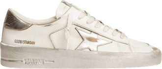 Golden Goose Stardan Silver Metallic Star and Heel Tab Womens Sneakers