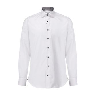 Stenströms Overhemden, Heren, Wit, 4Xl, Elegant Twill Overhemd met Patroon