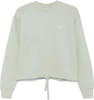 Maison Kitsuné Felpa con applicazione Baby Fox - Verde