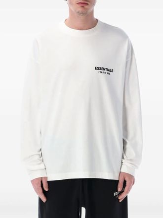 Fear of God Essentials logo-print long-sleeve T-shirt - White