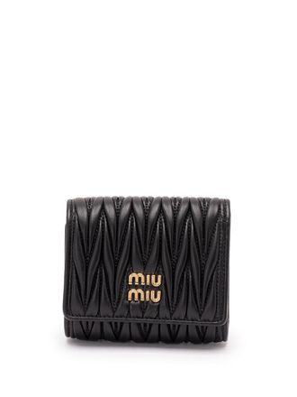 Miu Miu Small Matelass&eacute; Nappa Leather Wallet