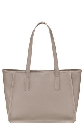 Longchamp Le Foulonn&eacute; Leather Shoulder Tote in Turtledove at Nordstrom Rack