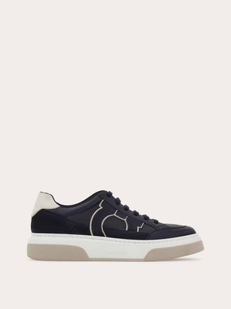 Ferragamo Mens Gancini Low-Top Sneaker In Dark Rain