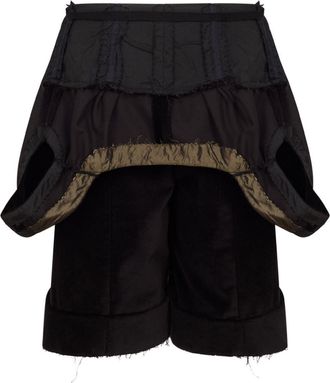 Maison Margiela Shorts con design a strati - Nero