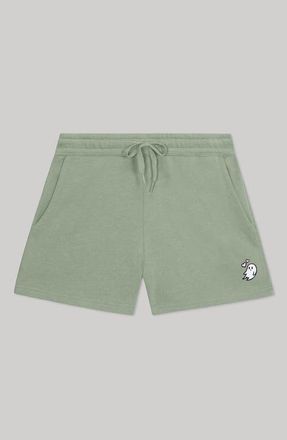 Dalix Womens Heartly Ghost Midweight Washed Fleece Shorts in Sage at Nordstrom, Size Xx-Large