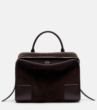 Loewe Amazona Large suede top-handle bag