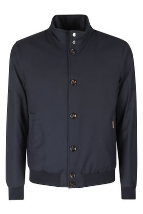 Moorer Dark Blue Janos Pum Nylon Jacket