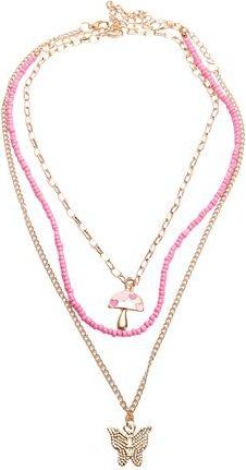 8 by YOOX MUSHROOM & GLITTER BUTTERFLY CHAINS SET