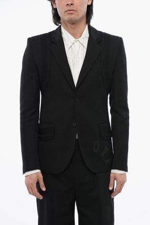 Off-white Virgin-Wool Blazer FORMAL VARS With Logo Patch Off-White