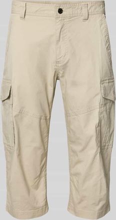 s.Oliver Black Label Relaxed Fit Cargoshorts aus Baumwoll-Mix in Camel, Gr&ouml;&szlig;e 31