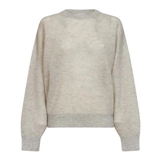 Brunello Cucinelli Dames, Truien, Beige, Maat: XS Wol