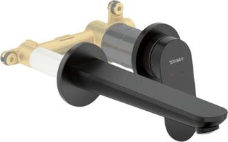 Duravit Duravit - Wave Mezclador Empotrable De Lavabo Negro Mate + Cuerpo Empotrado
