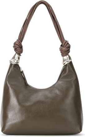 Staud Cuff Leather Shoulder Bag in Truffle at Nordstrom