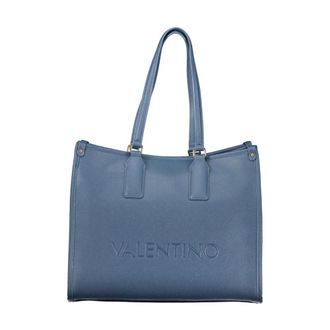 Valentino Shoulder Bags, female, Blue, Size: ONE SIZE Polyethylene Handbag with Top Handle and Zip Closure